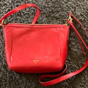 Fossil all leather crossbody bag